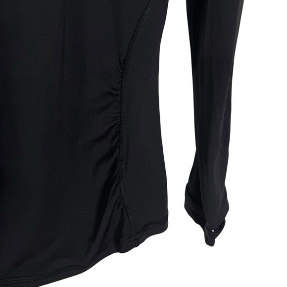 ATHLETA Mesh Sleeve Stealth Athletic Top with Thumbholes Black Size S - Picture 10 of 12